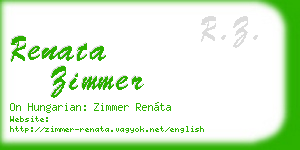 renata zimmer business card