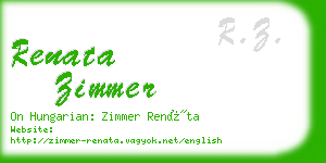 renata zimmer business card